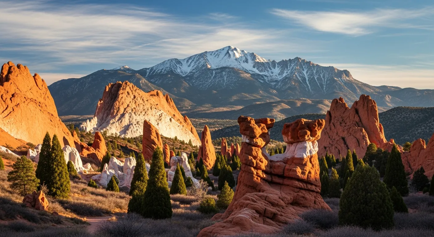 Garden of the Gods and Pikes Peak, Colorado Springs